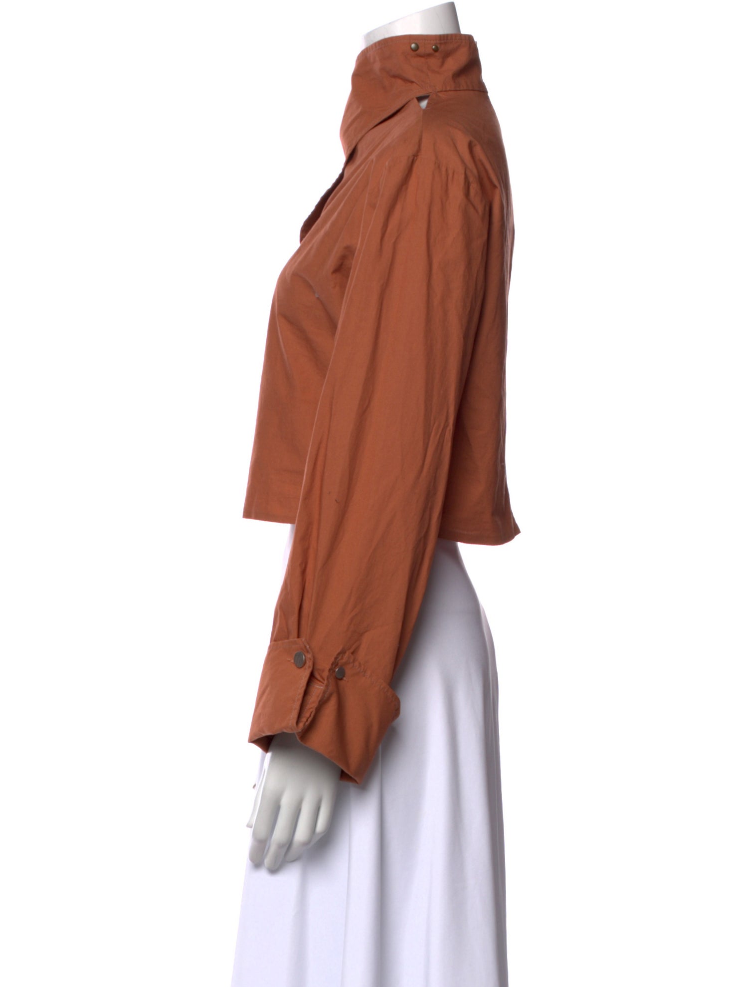 Andersson Bell Mock Neck Long Sleeve Crop Top