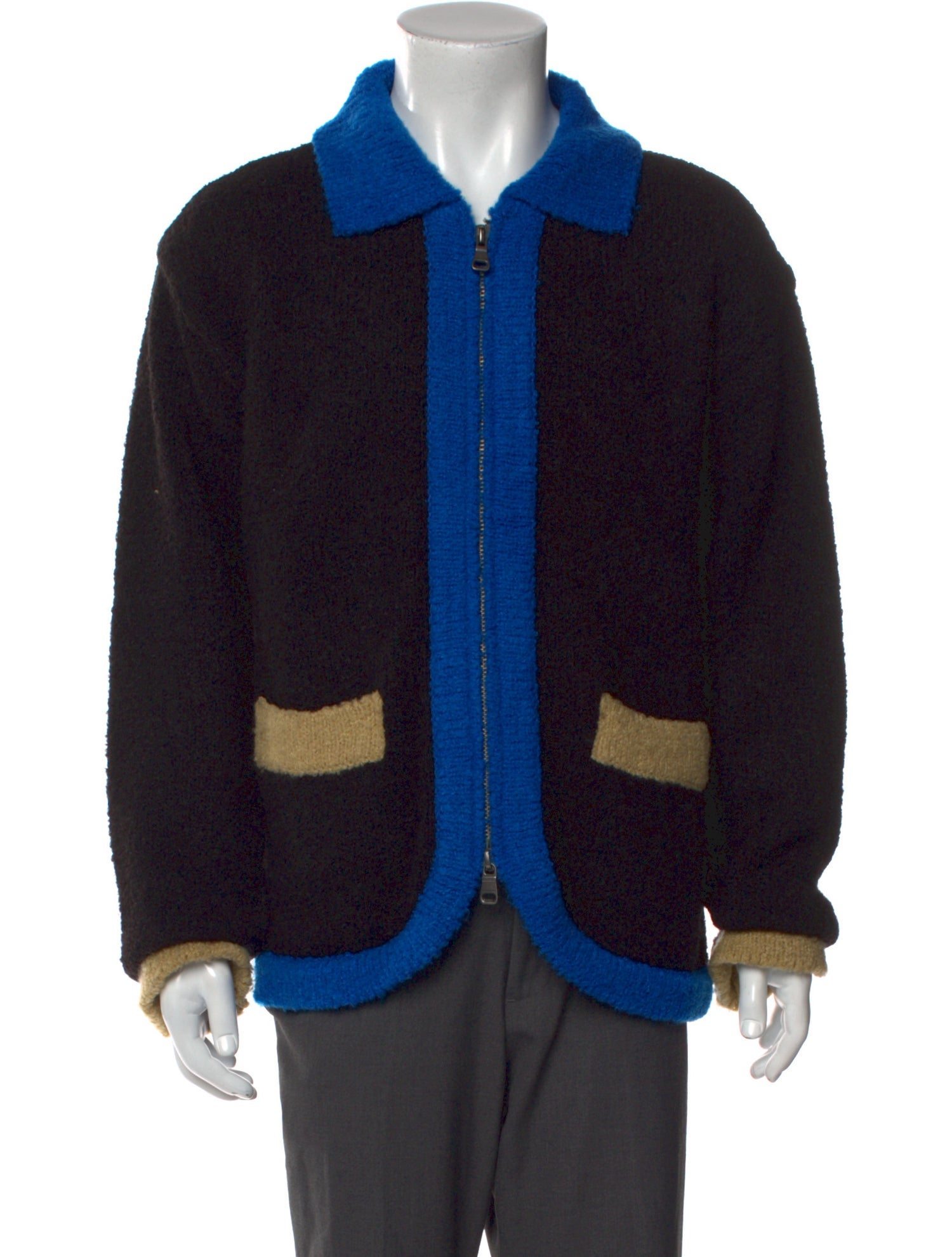 Andersson Bell Colorblock Pattern Collar Cardigan
