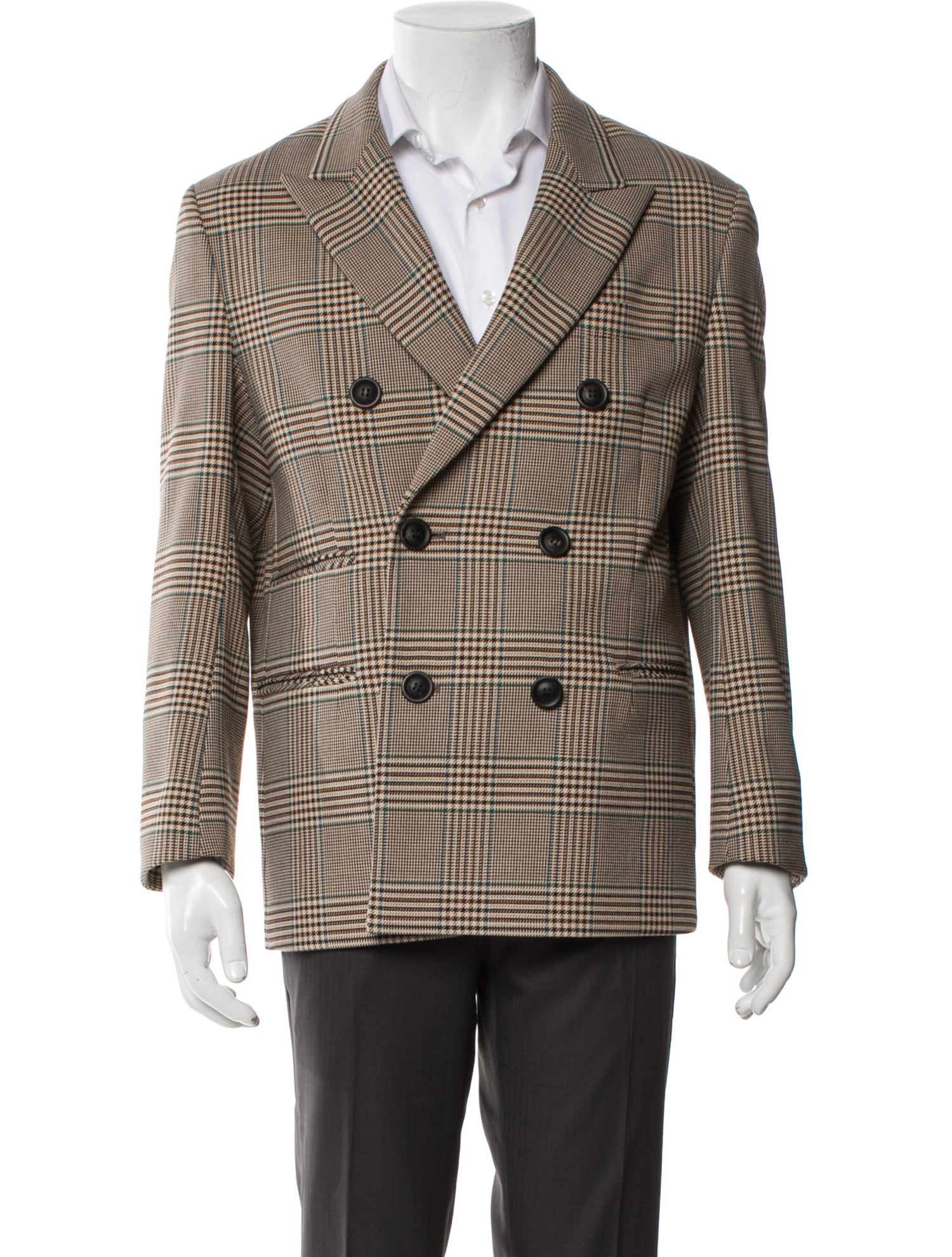 Andersson Bell Plaid Print Peacoat