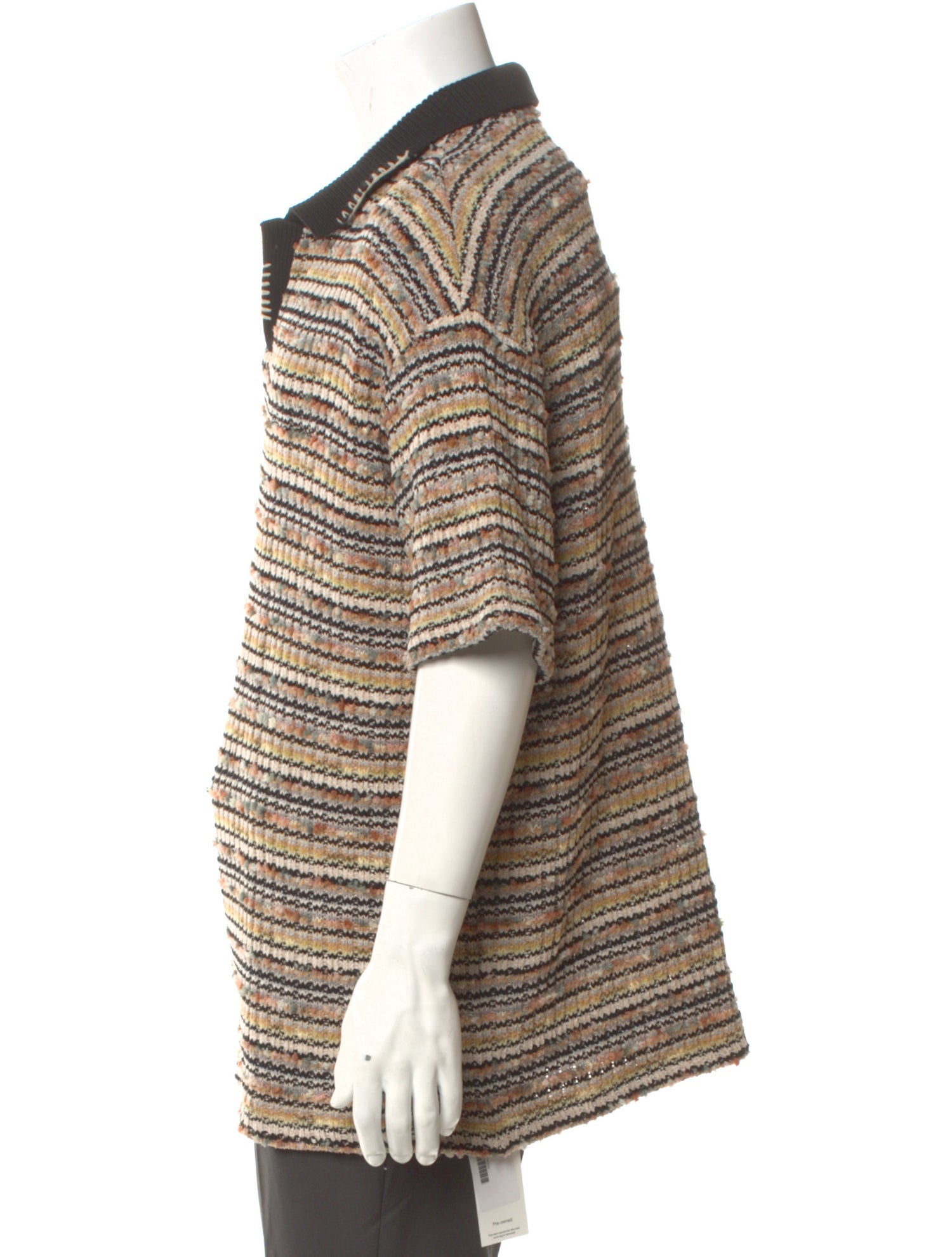 Andersson Bell Striped Crew Neck Polo Sweater w/ Tags