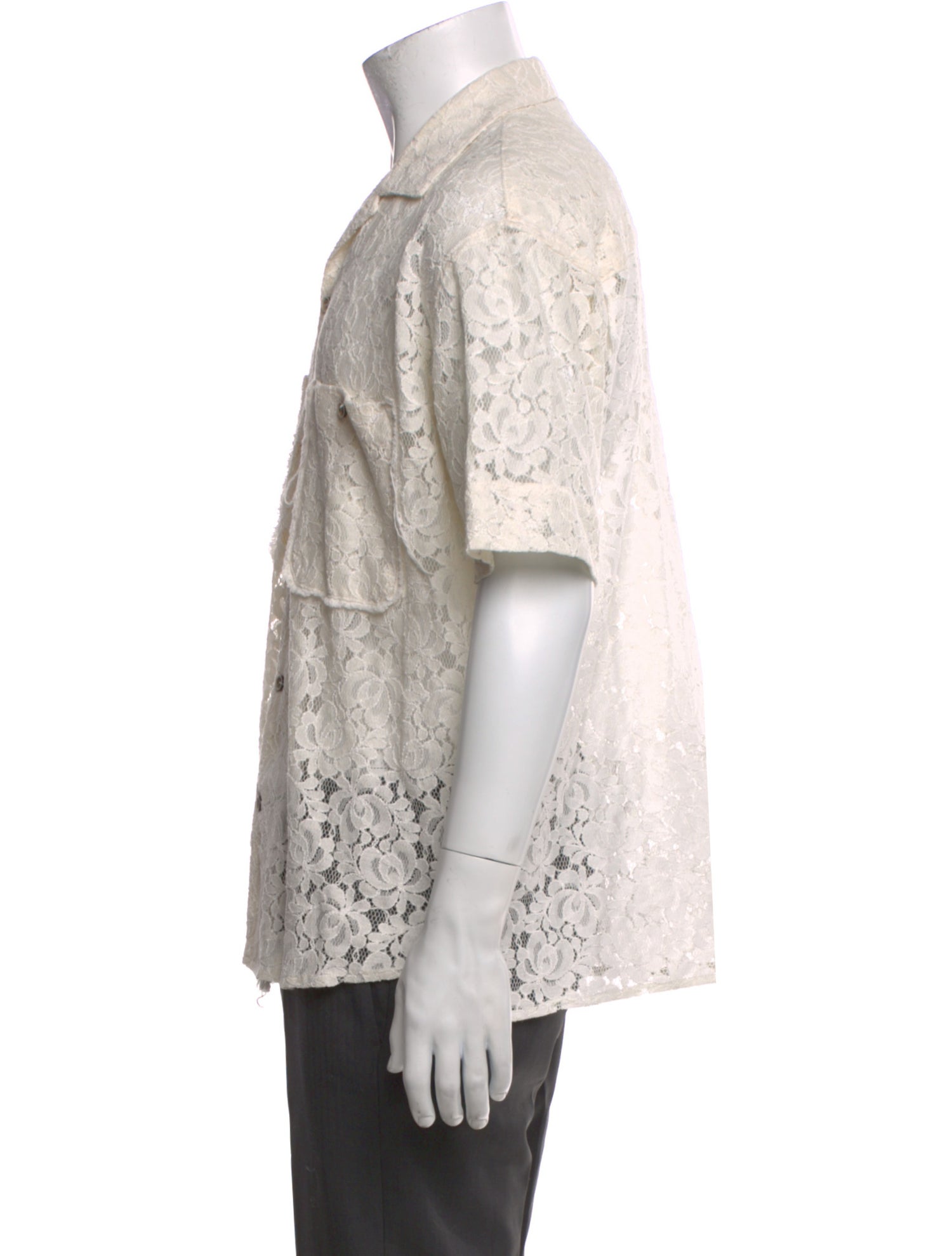 Andersson Bell Lace Pattern Short Sleeve Shirt