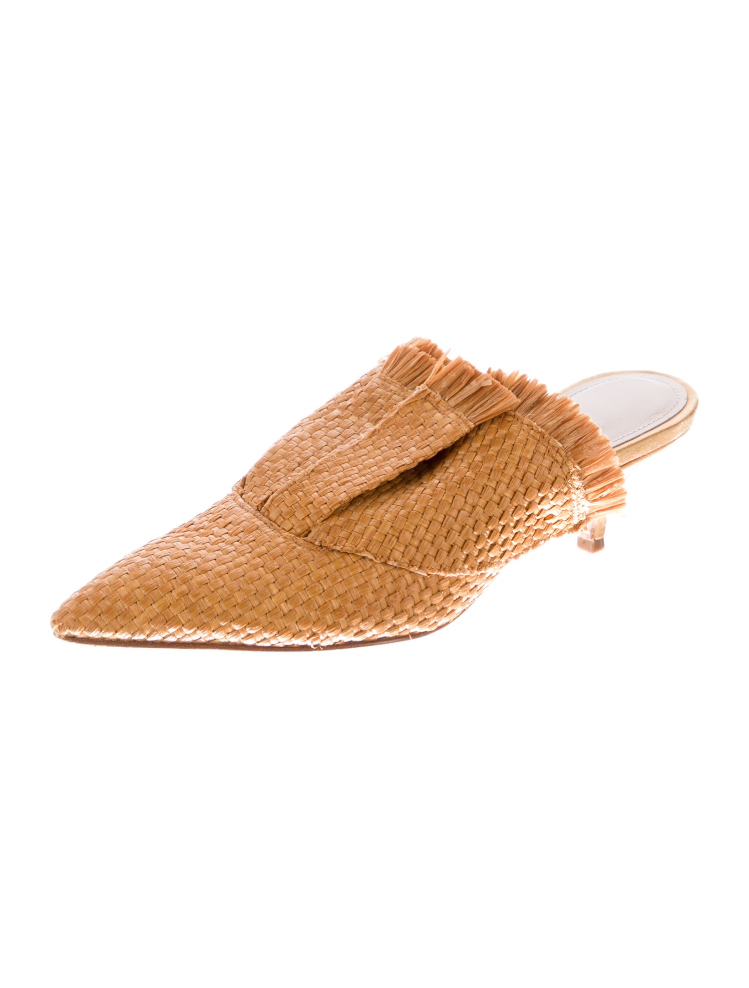 Andrea Mondin Straw Printed Mules