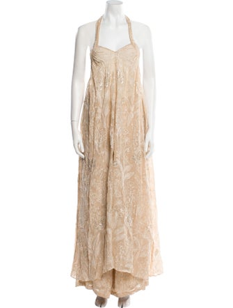 Anita Dongre Lace Pattern Sequin Embellishments Pant Set