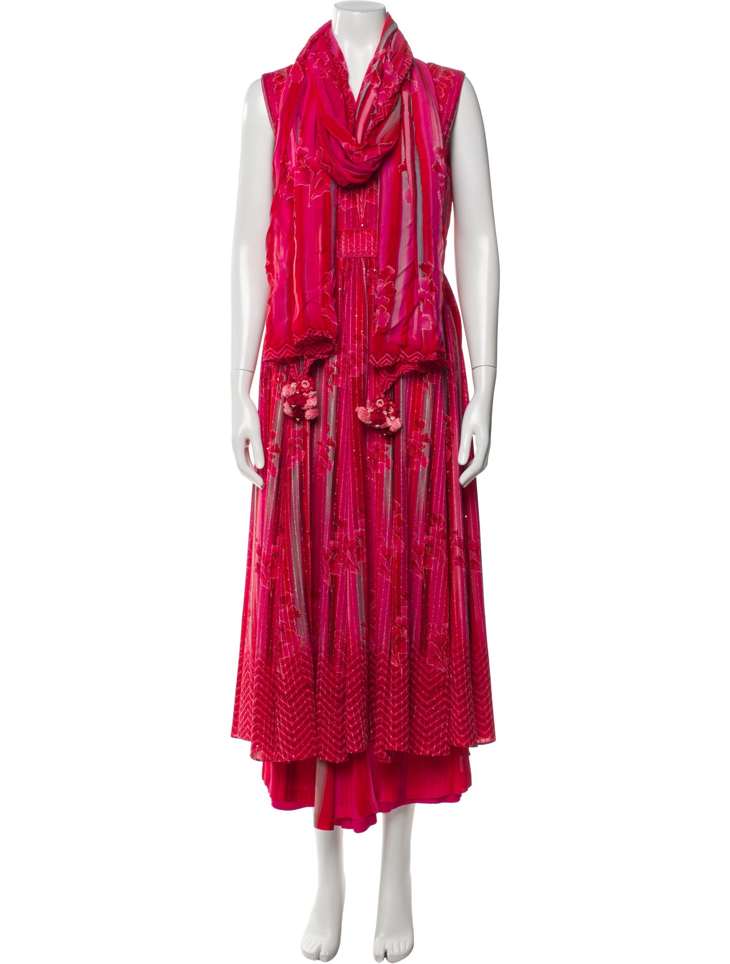 Anita Dongre Striped Sequin Embellishments Pant Set