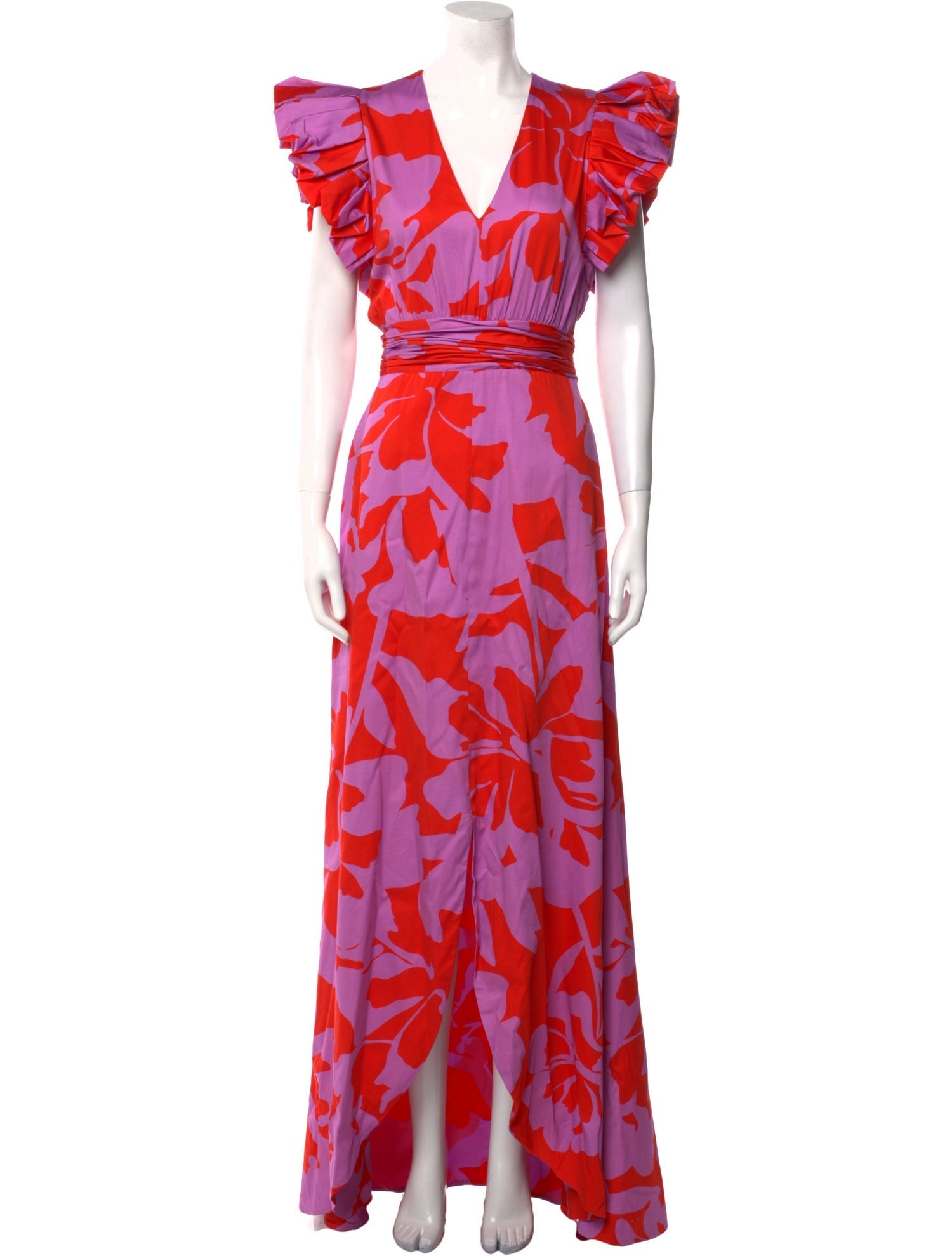 Andres Otalora Floral Print Long Dress