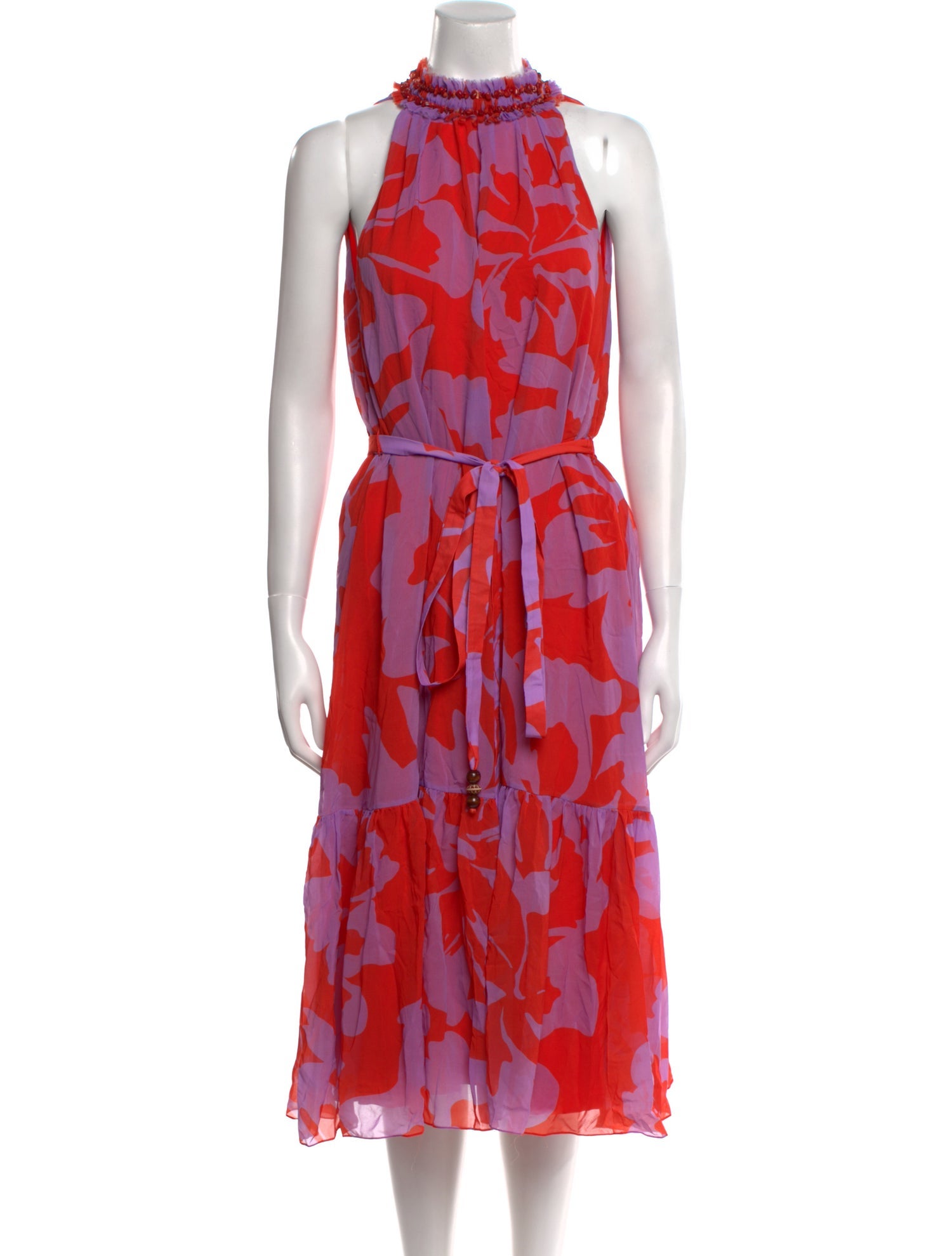 Andres Otalora Floral Print Midi Length Dress w/ Tags