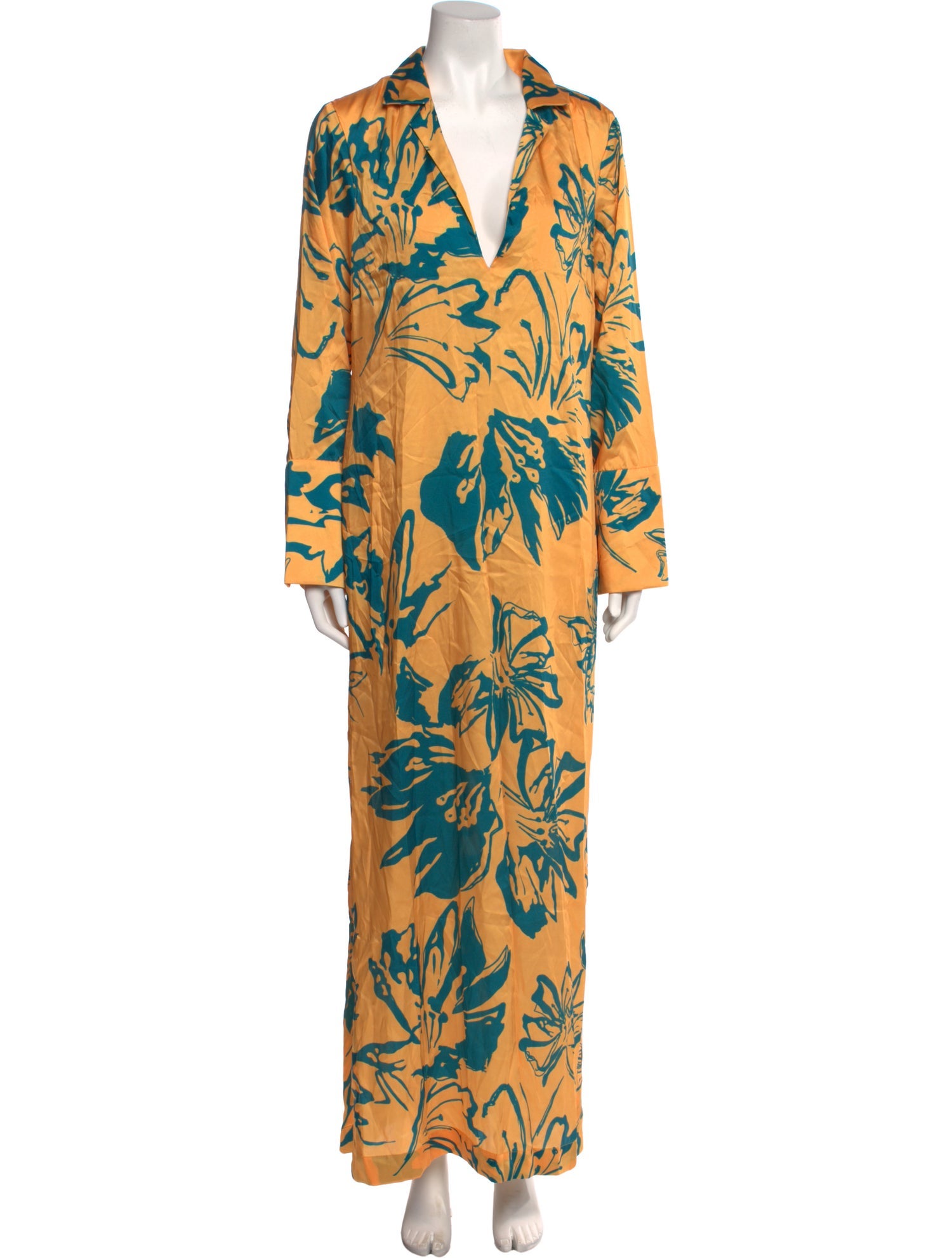 Andres Otalora Printed Long Dress w/ Tags