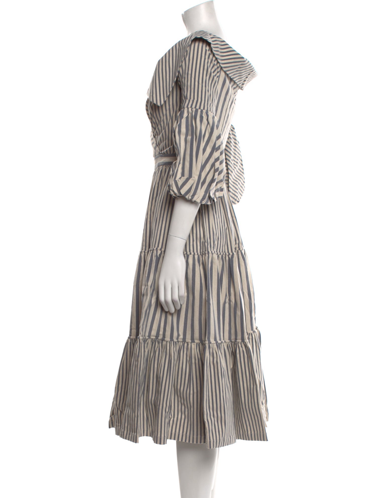 Andres Otalora Striped Midi Length Dress w/ Tags