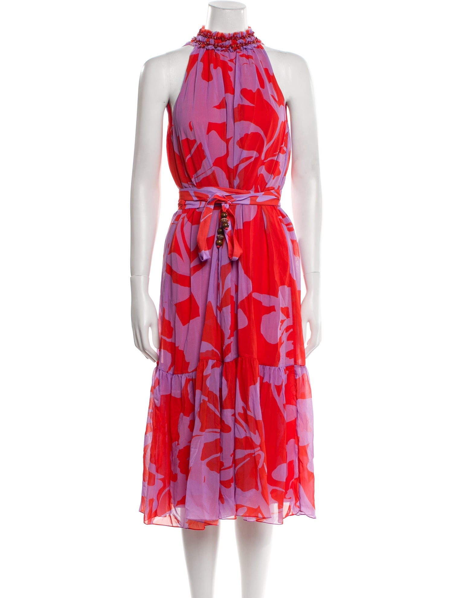 Andres Otalora Floral Print Midi Length Dress w/ Tags