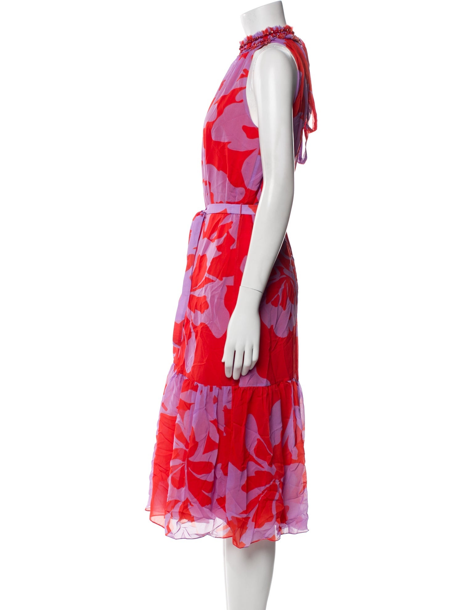 Andres Otalora Floral Print Midi Length Dress w/ Tags