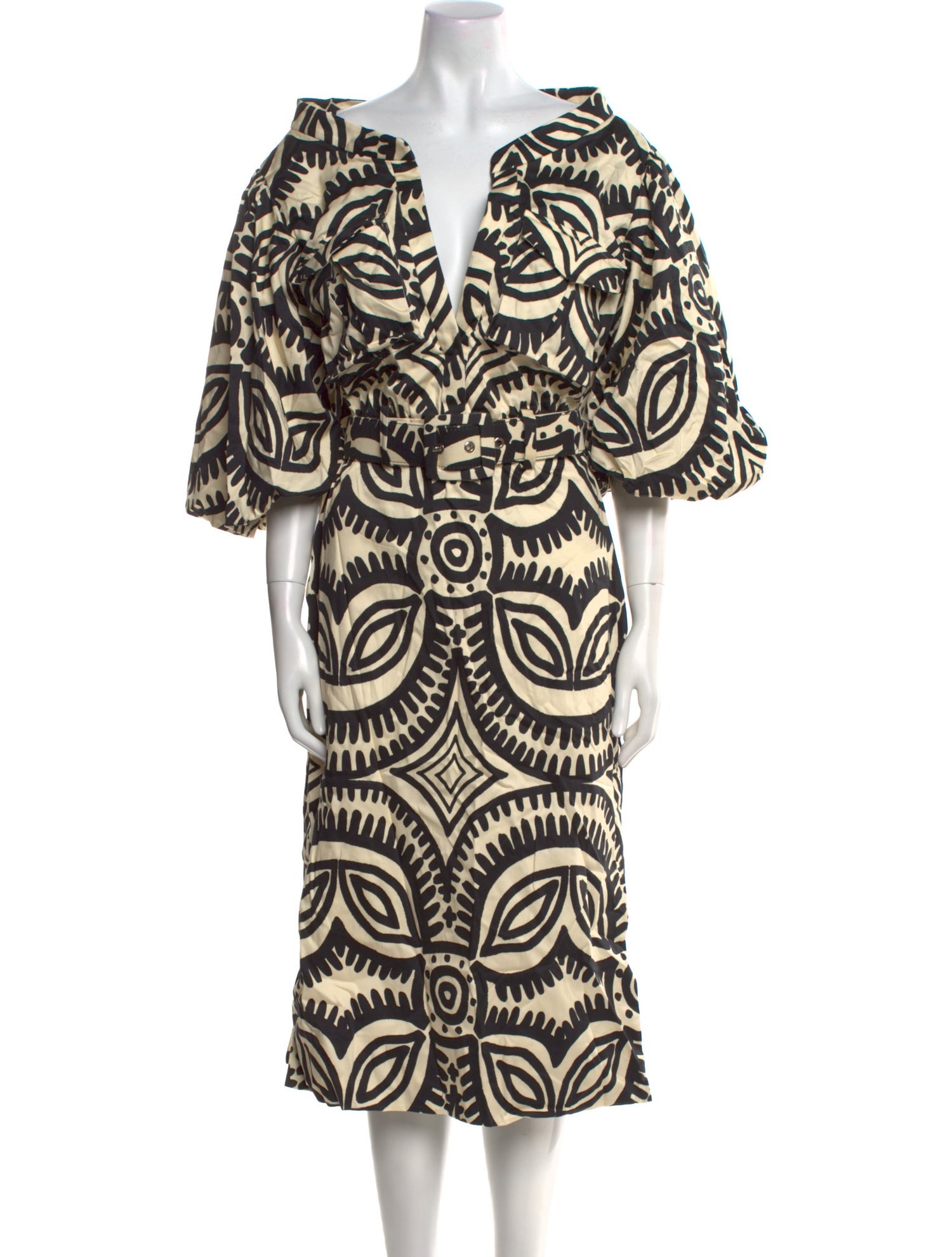 Andres Otalora Printed Midi Length Dress w/ Tags