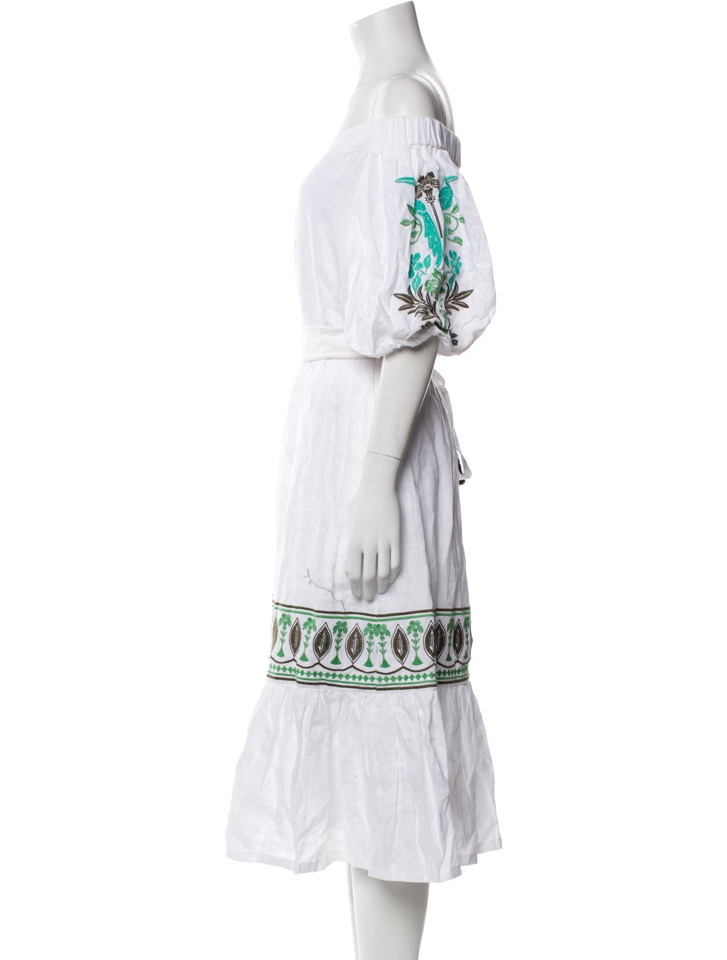 Andres Otalora Linen Midi Length Dress w/ Tags