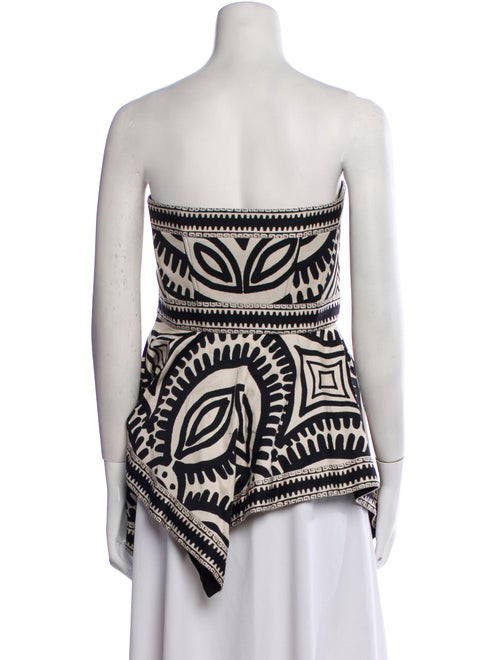 Andres Otalora Printed Strapless Top