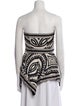 Andres Otalora Printed Strapless Top