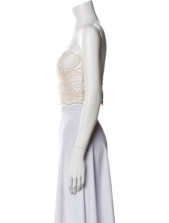 Andres Otalora Strapless Crop Top