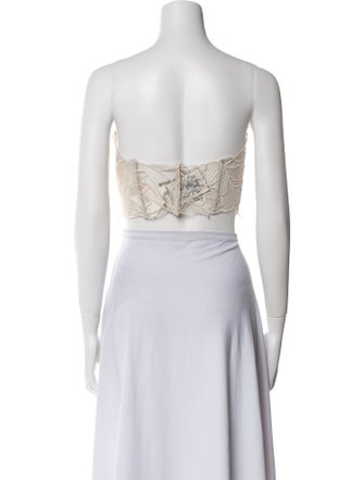 Andres Otalora Strapless Crop Top