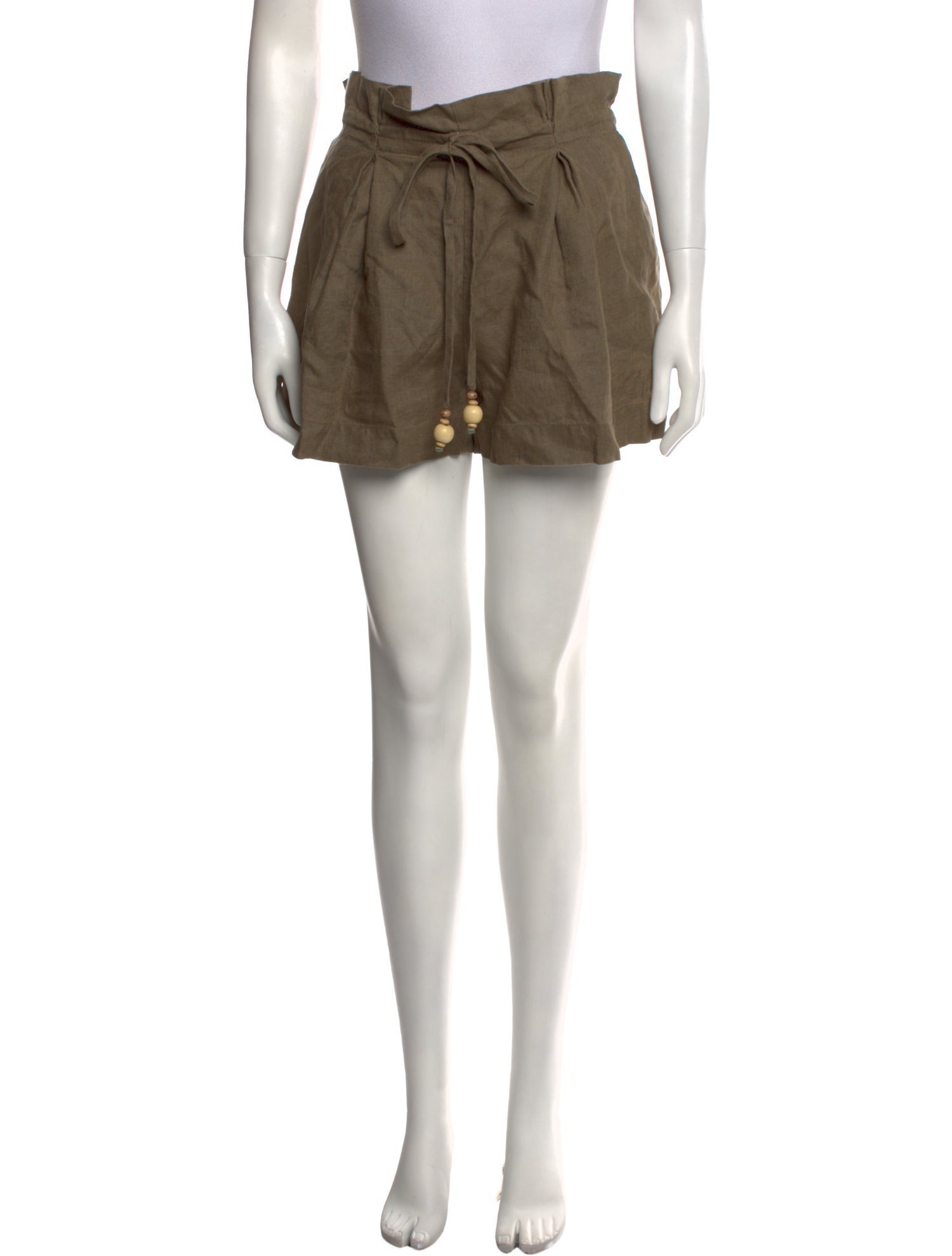 Andres Otalora Linen Mini Shorts