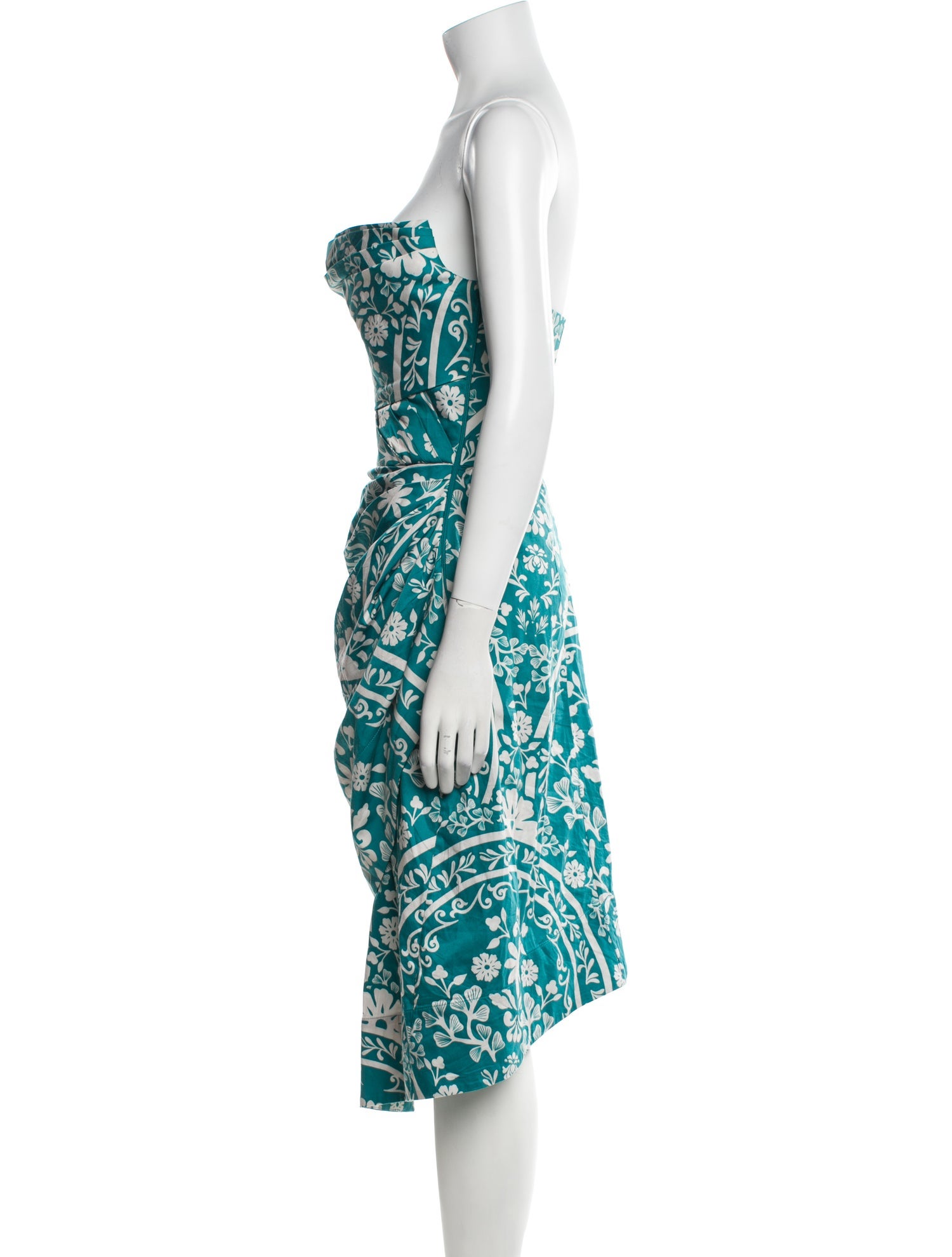 Andres Otalora Printed Knee-Length Dress