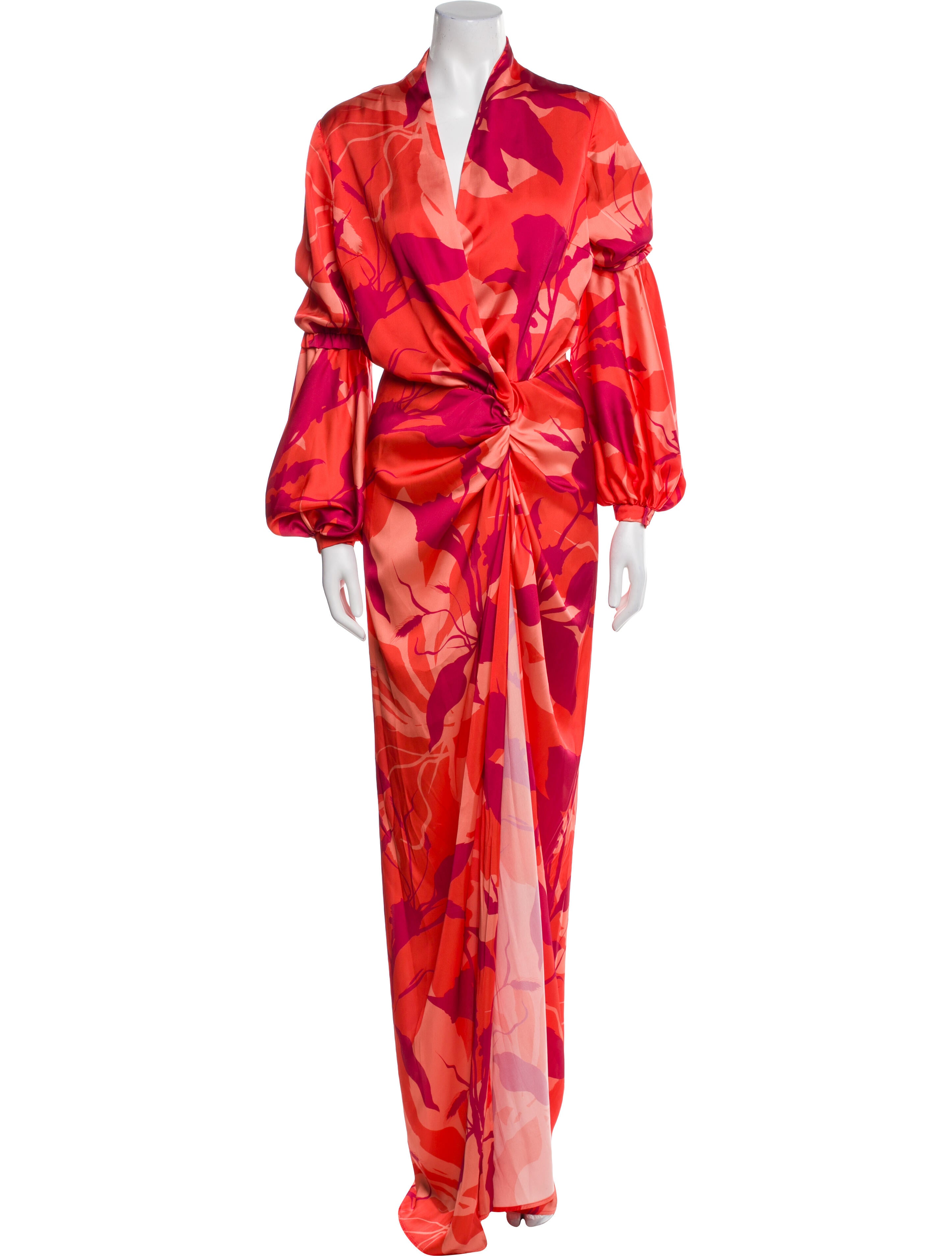 Andres Otalora Floral Print Long Dress w/ Tags