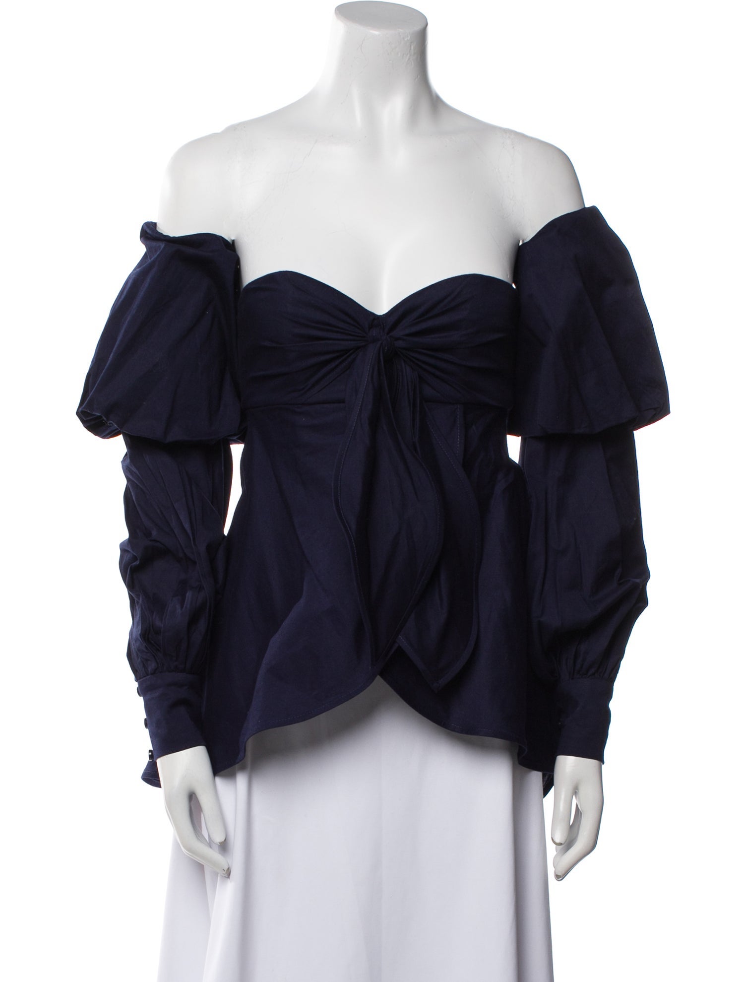 Andres Otalora Off-The-Shoulder Long Sleeve Blouse