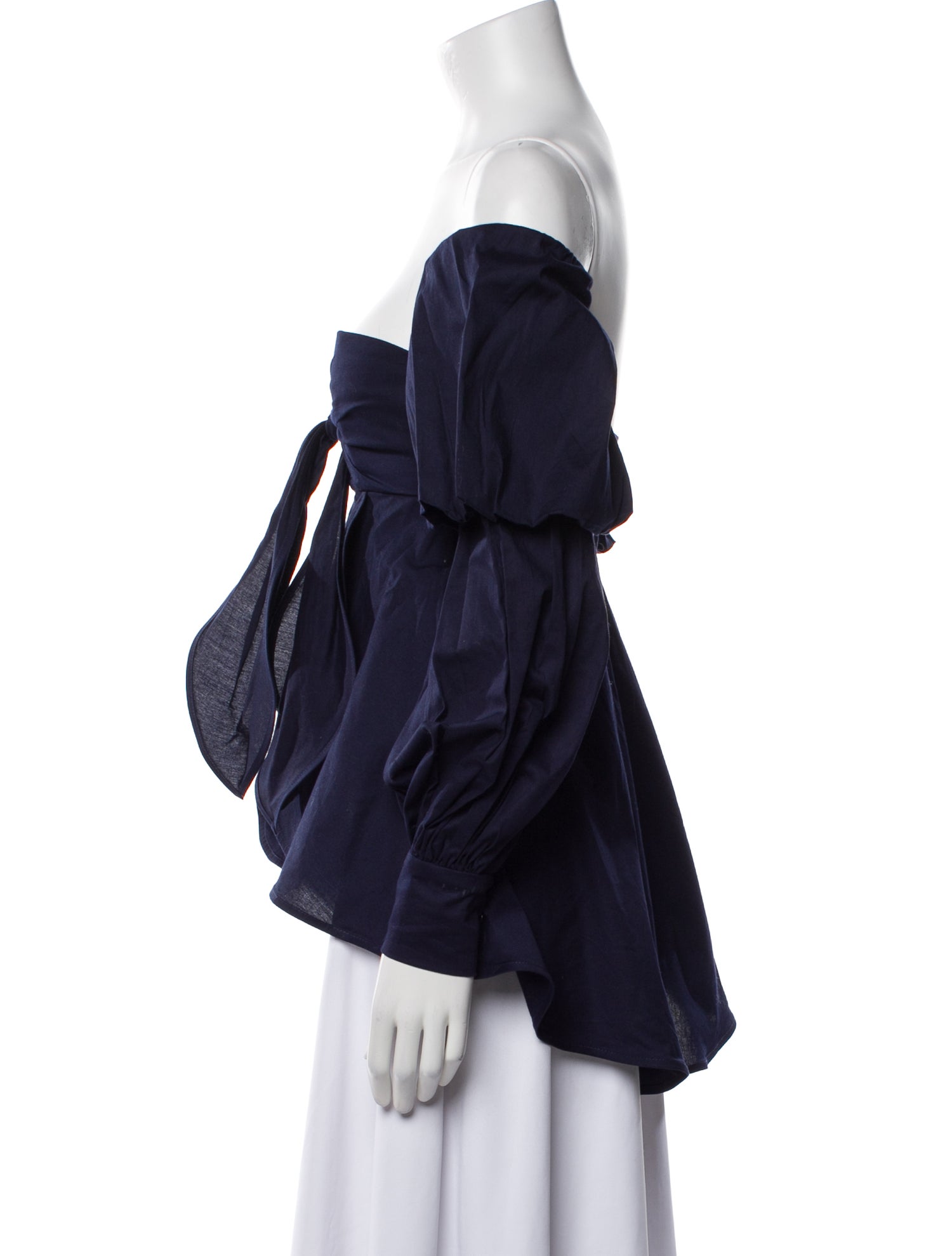 Andres Otalora Off-The-Shoulder Long Sleeve Blouse