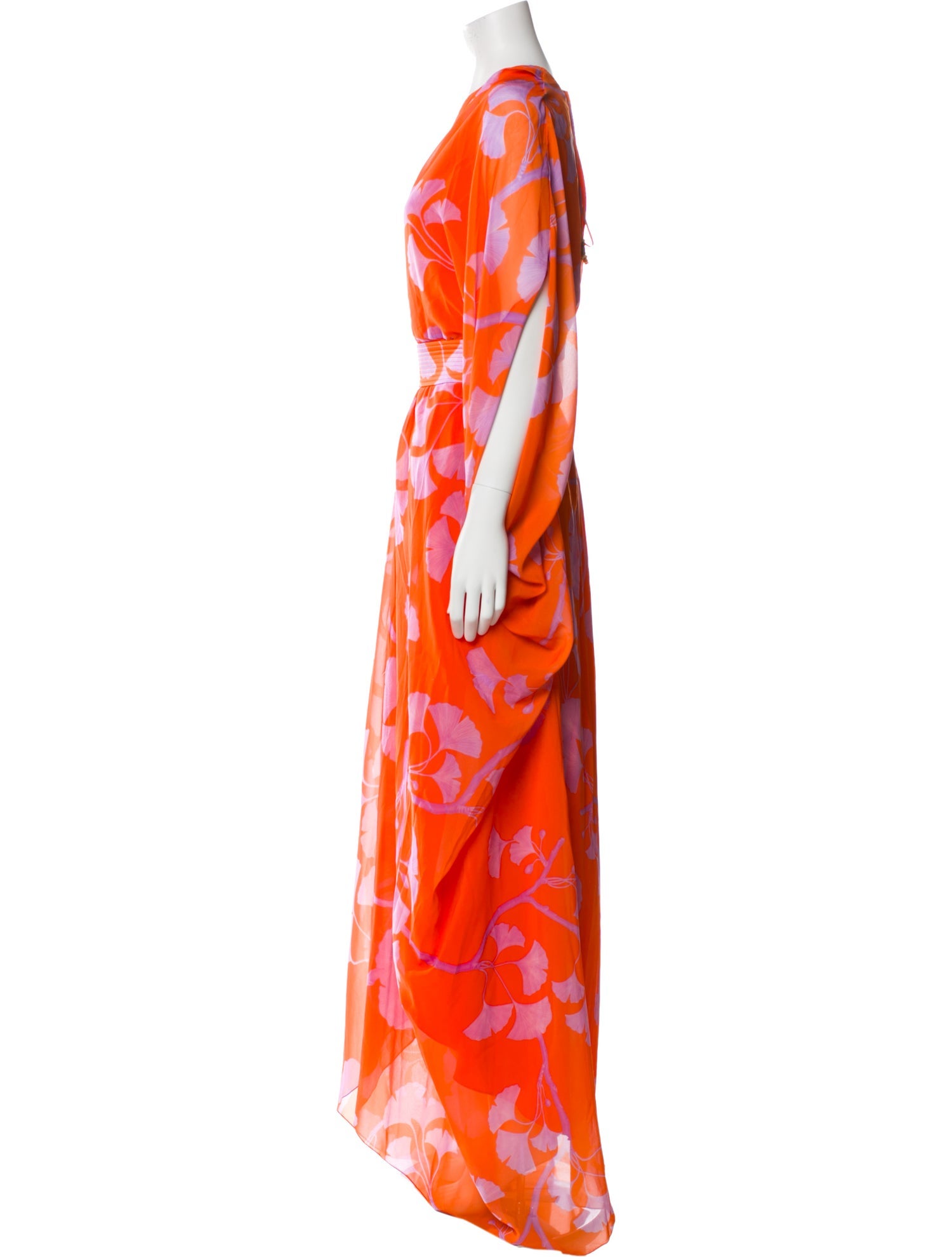 Andres Otalora Floral Print Long Dress
