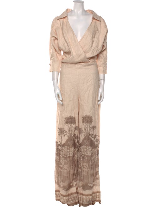 Andres Otalora Linen Printed Jumpsuit