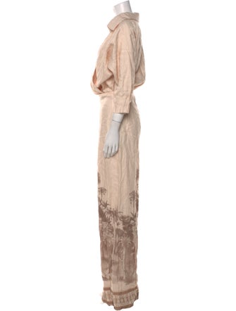 Andres Otalora Linen Printed Jumpsuit