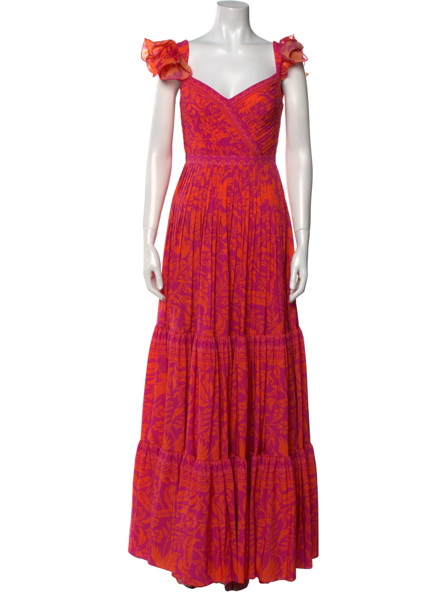 Andres Otalora Printed Long Dress w/ Tags