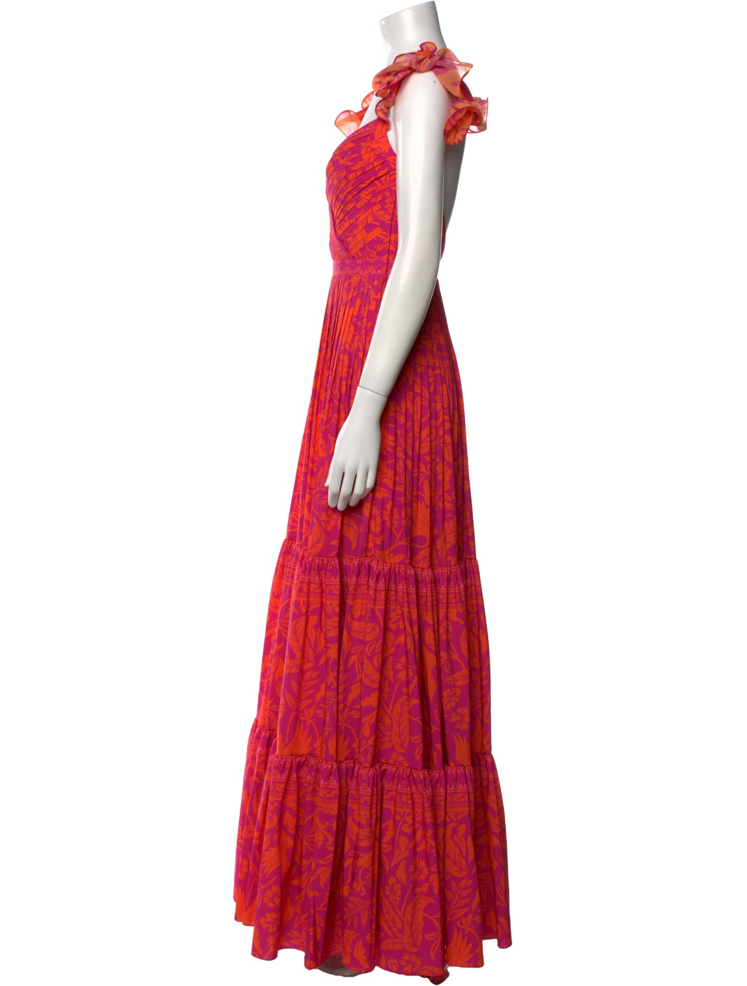 Andres Otalora Printed Long Dress w/ Tags