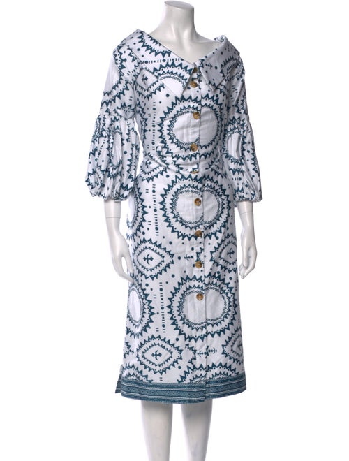 Andres Otalora Printed Midi Length Dress