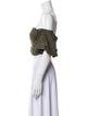 Andres Otalora Off-The-Shoulder Short Sleeve Crop Top