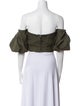 Andres Otalora Off-The-Shoulder Short Sleeve Crop Top