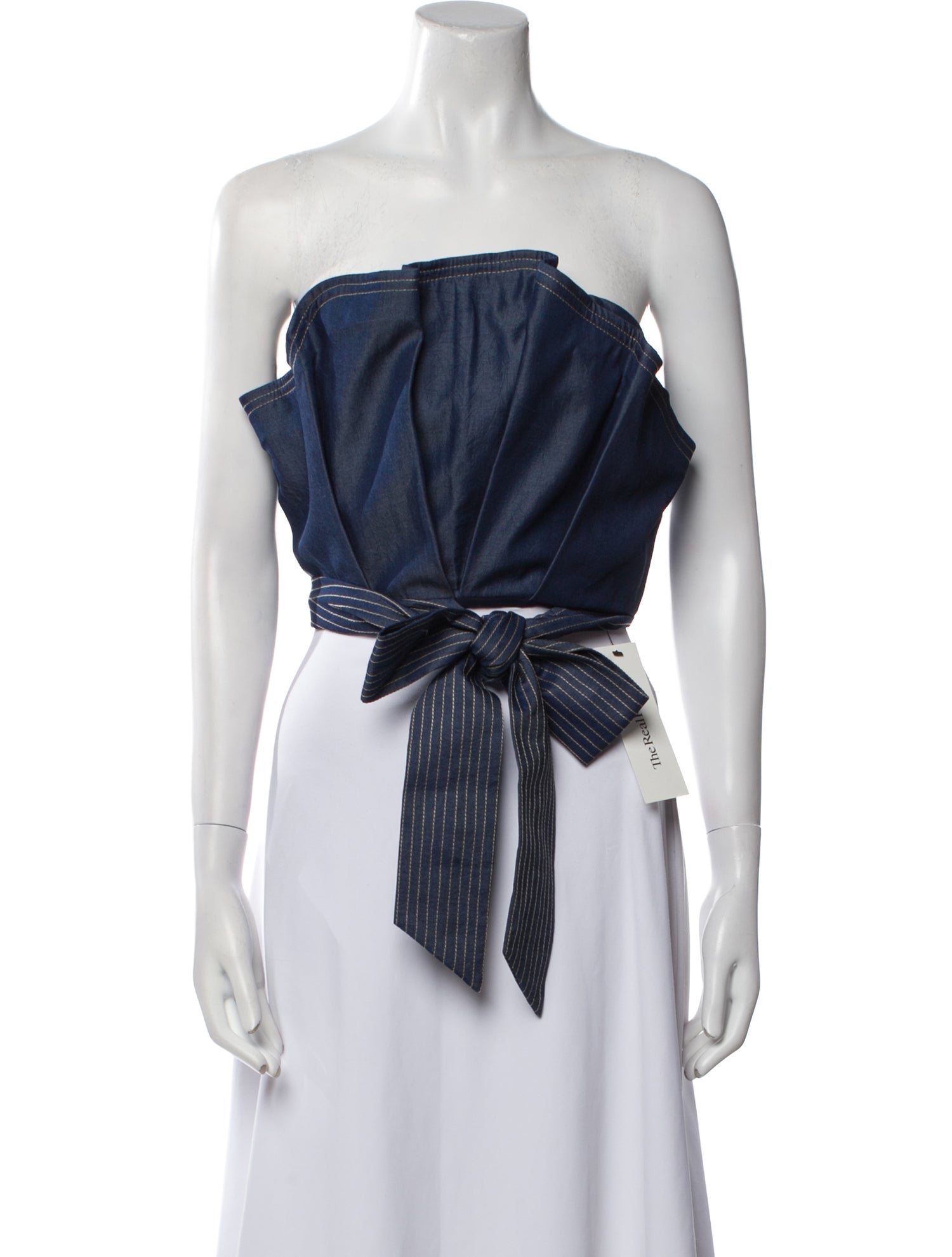 Andres Otalora Strapless Crop Top