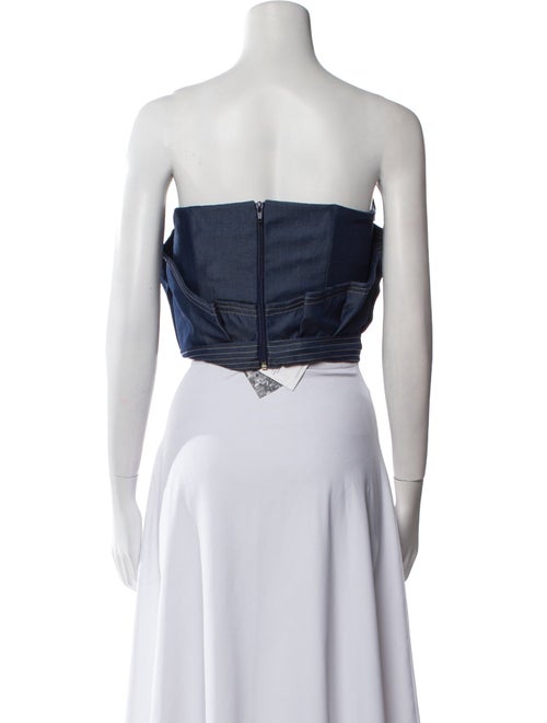 Andres Otalora Strapless Crop Top