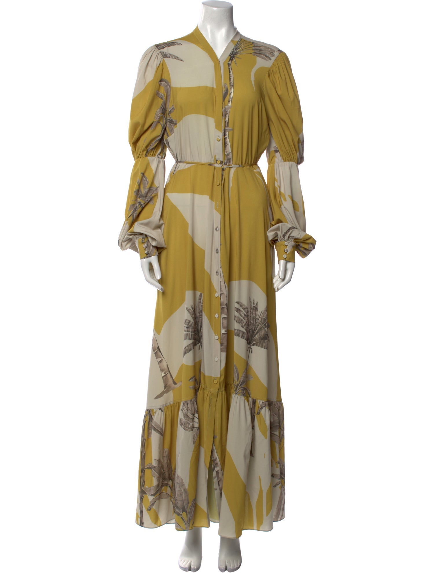 Andres Otalora Printed Long Dress