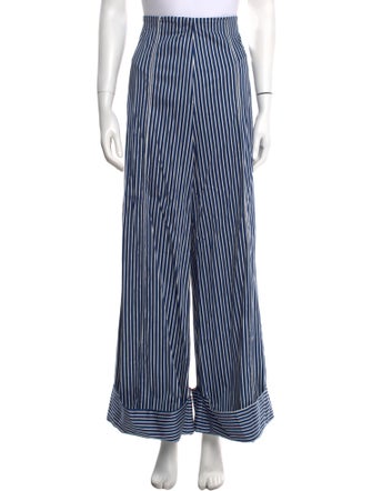 Andres Otalora Striped Wide Leg Pants