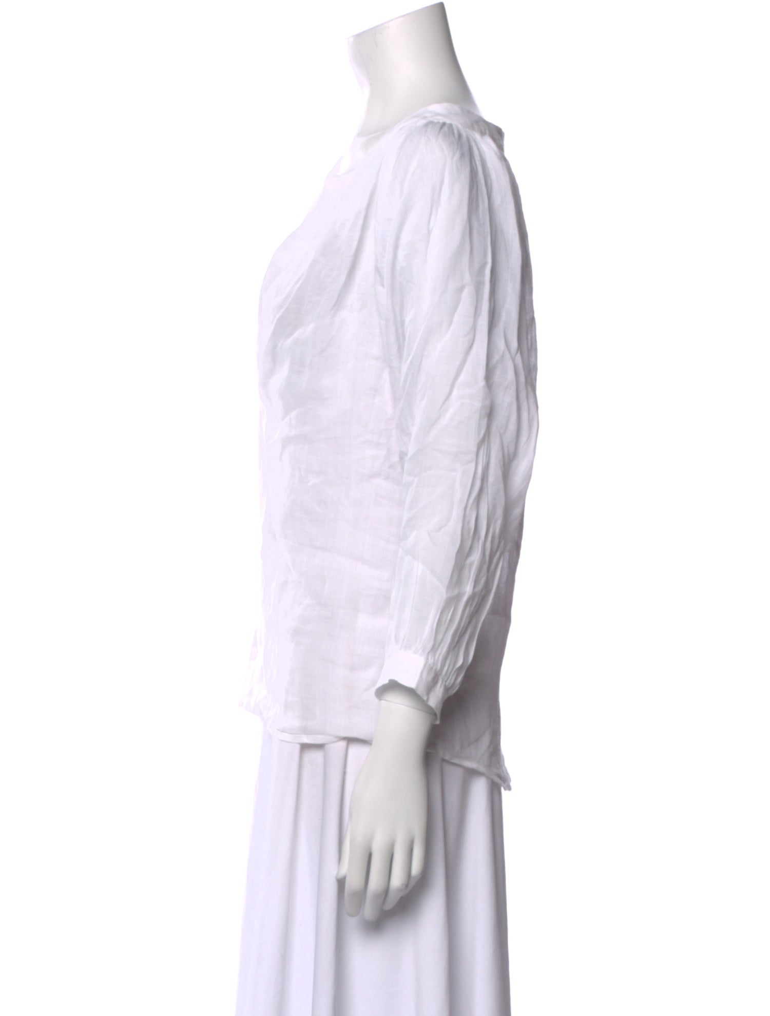 Andres Otalora Linen V-Neck Blouse