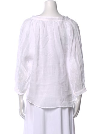 Andres Otalora Linen V-Neck Blouse