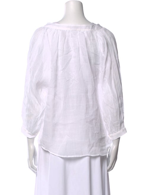 Andres Otalora Linen V-Neck Blouse