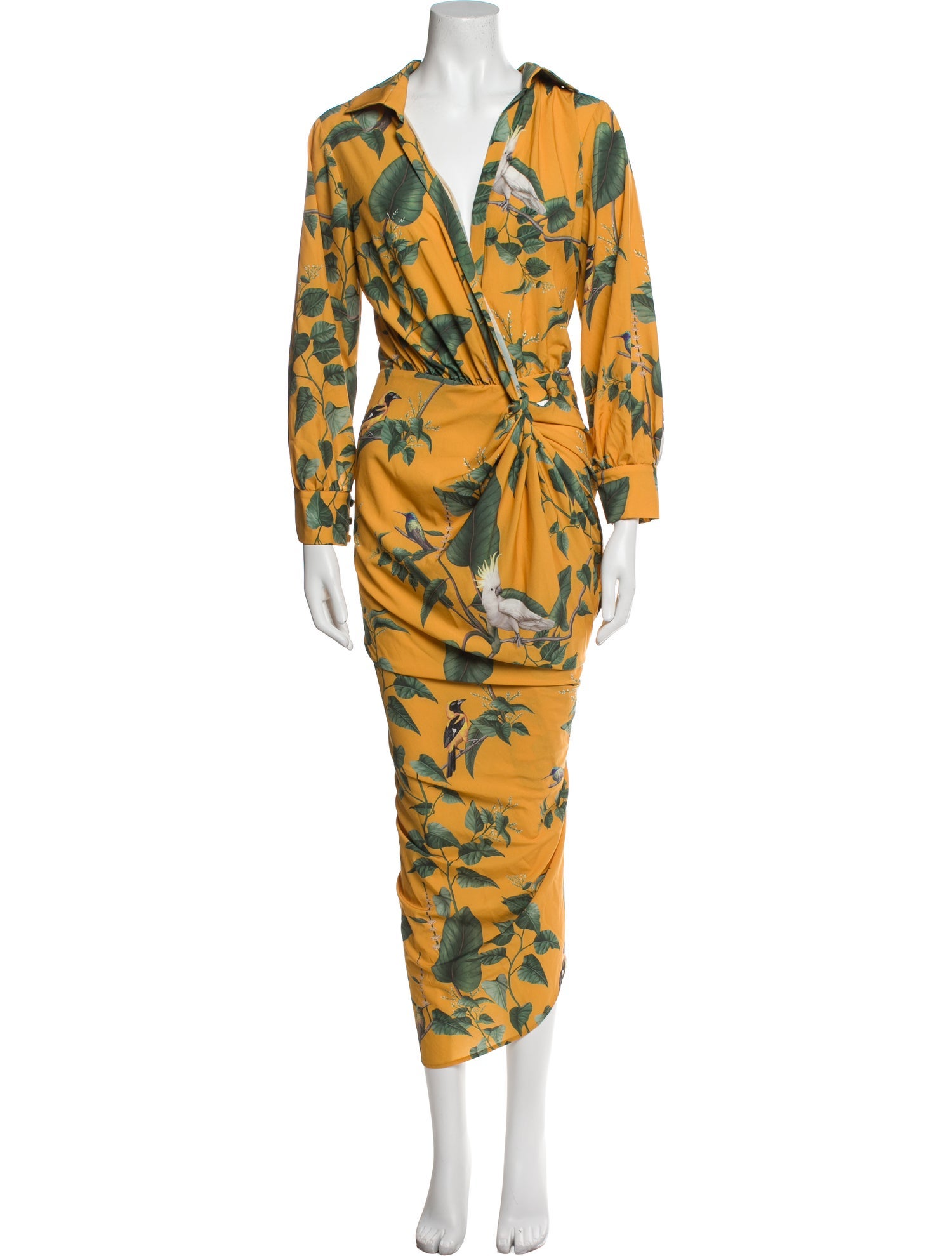 Andres Otalora Printed Long Dress w/ Tags