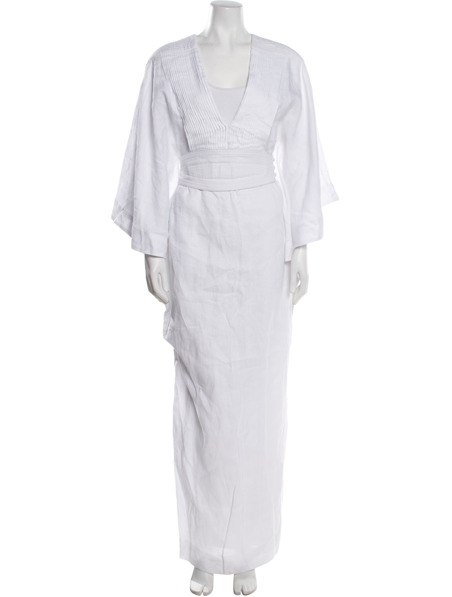 Andres Otalora Linen Long Dress