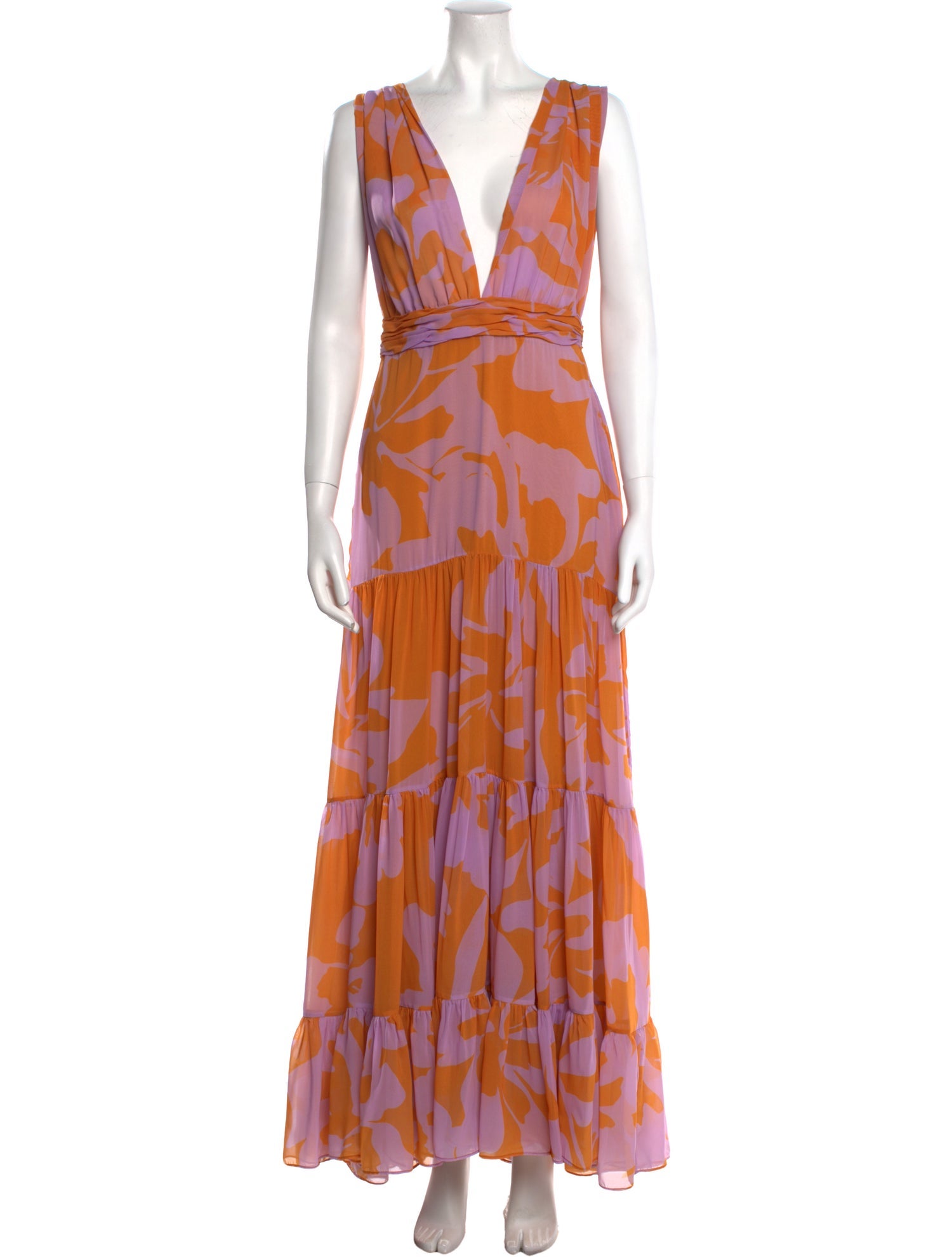 Andres Otalora Printed Long Dress