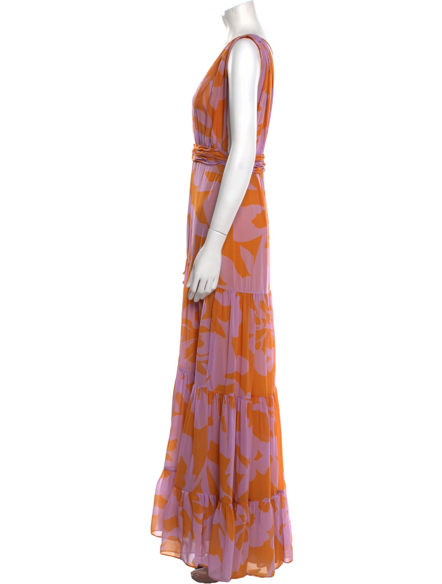 Andres Otalora Printed Long Dress