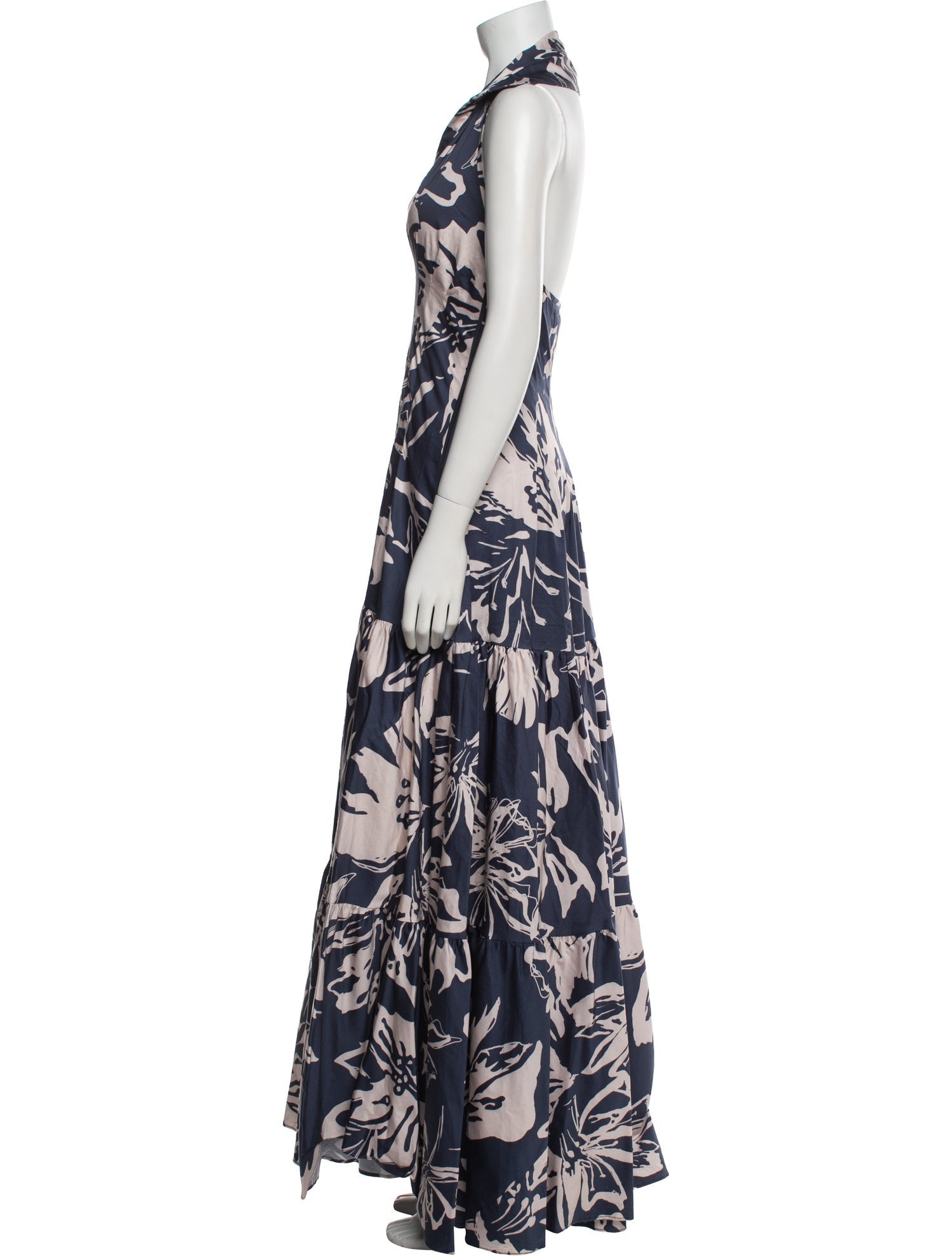 Andres Otalora Floral Print Long Dress