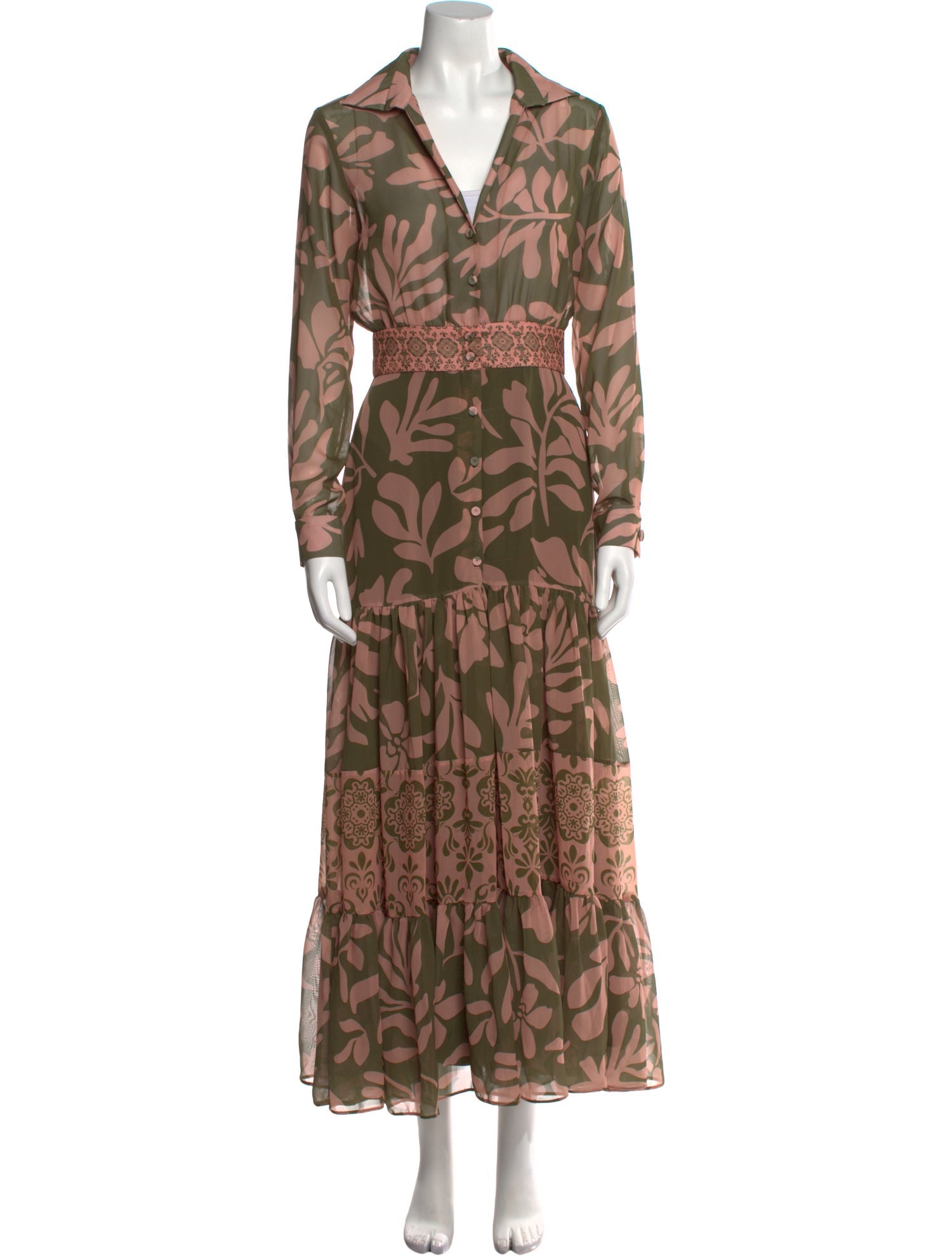 Andres Otalora Printed Long Dress