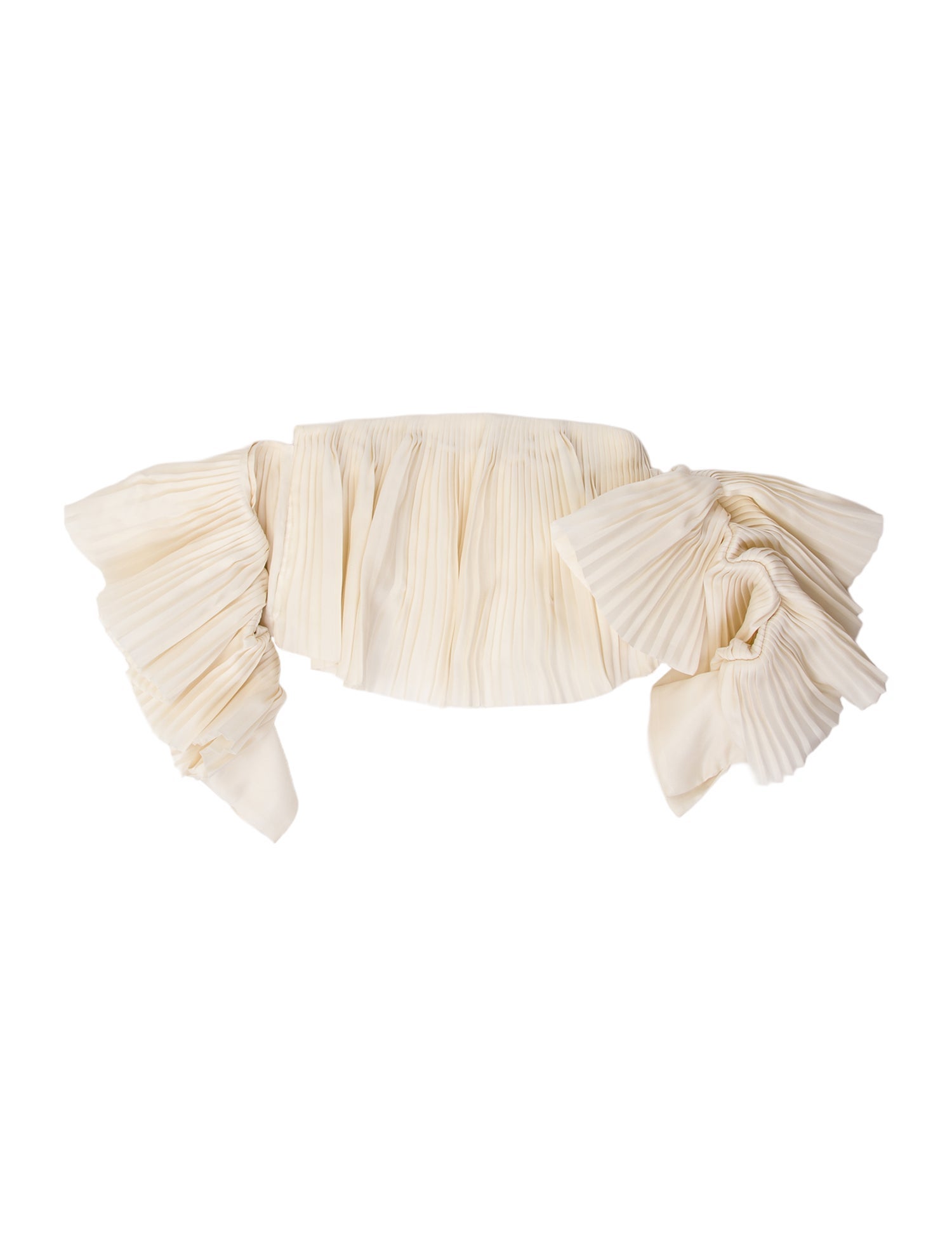 Andres Otalora Silk Strapless Crop Top