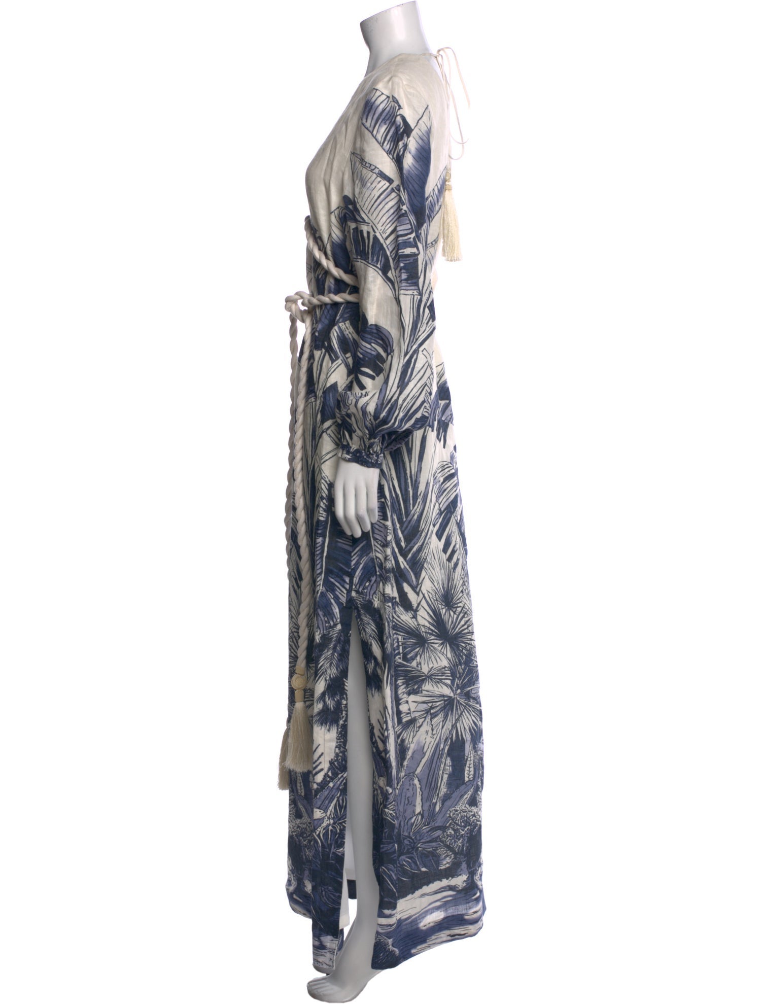 Andres Otalora Linen Long Dress