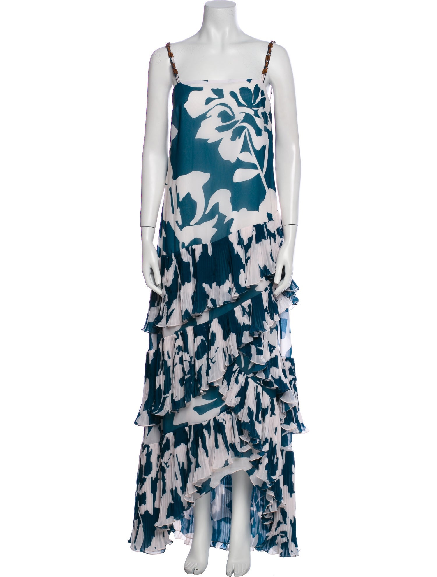Andres Otalora Floral Print Long Dress w/ Tags