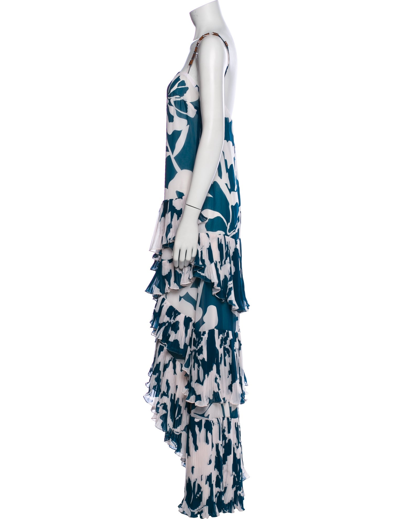 Andres Otalora Floral Print Long Dress w/ Tags